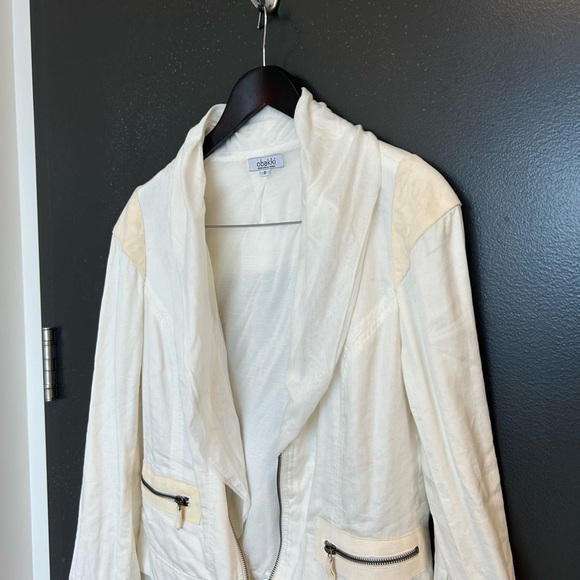 Obakki size 8 cotton,silk and suede beautiful coat in excellent used condition - Picture 11 of 16